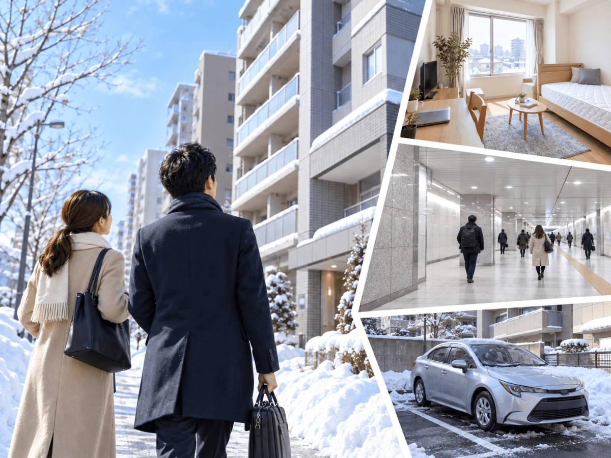 冬の札幌でマンスリーマンションを選ぶには?長期出張の通勤・冬季料金・駐車場の確認ポイント