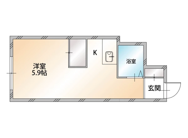 北海道札幌市中央区南二条東2丁目3-1 間取図