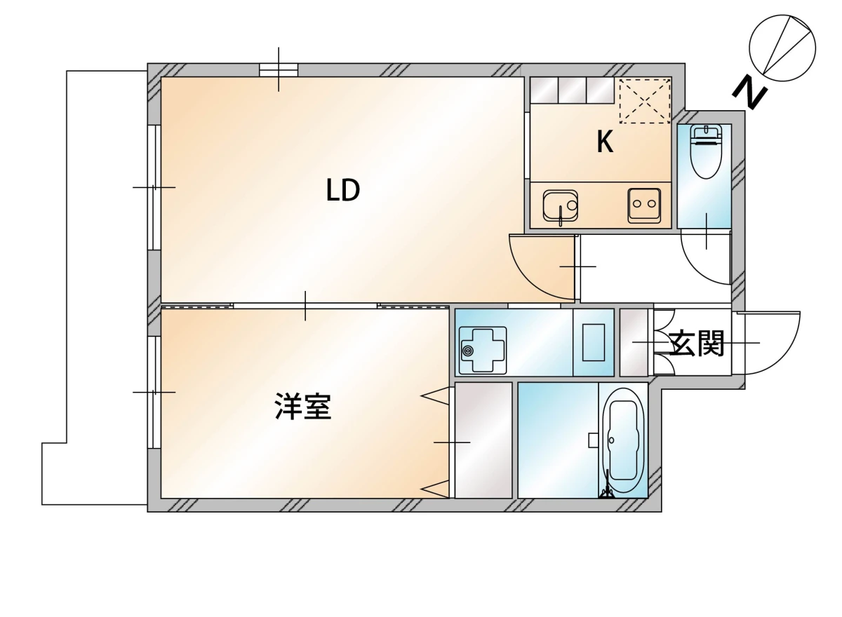 北海道札幌市中央区北五条西１２丁目 間取図